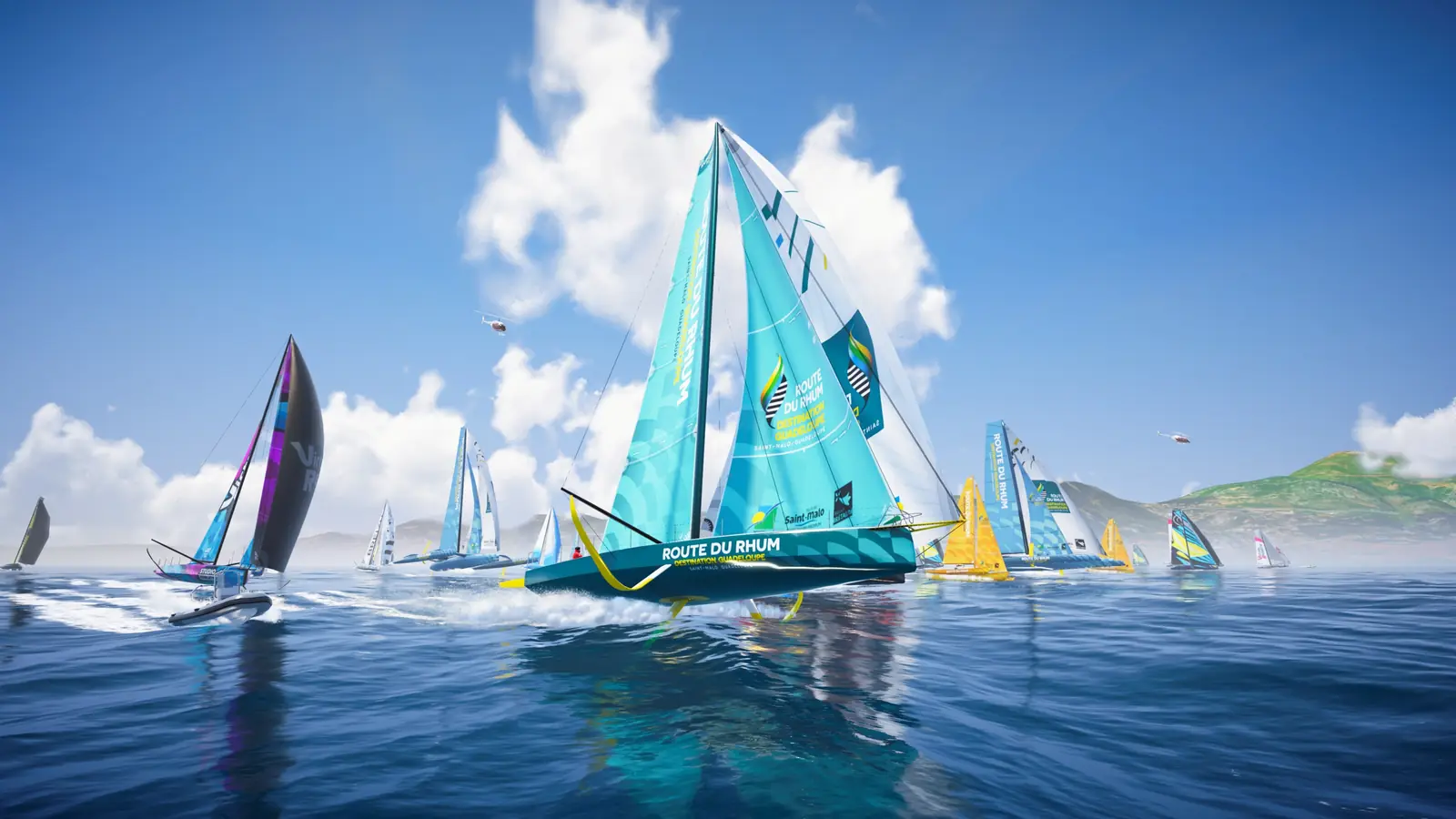 IMOCA aux couleurs de la Route du Rhum - Destination Guadeloupe au milieu de la flotte dans Virtual Regatta